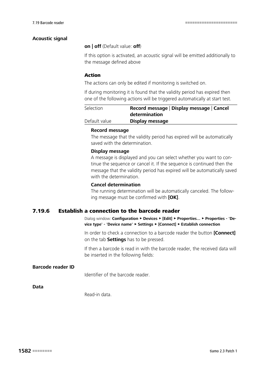 6 establish a connection to the barcode reader, Establish a connection to the barcode reader 2 | Metrohm tiamo 2.3 Patch 1 User Manual | Page 1598 / 1702