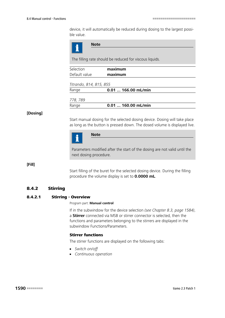 2 stirring, 1 stirring - overview, Stirring 0 | Metrohm tiamo 2.3 Patch 1 User Manual | Page 1606 / 1702