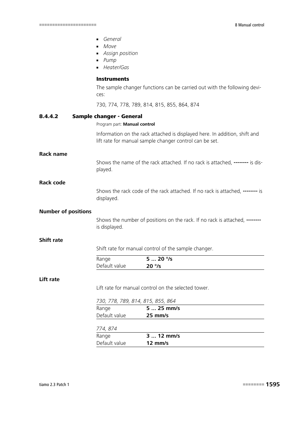 2 sample changer - general | Metrohm tiamo 2.3 Patch 1 User Manual | Page 1611 / 1702