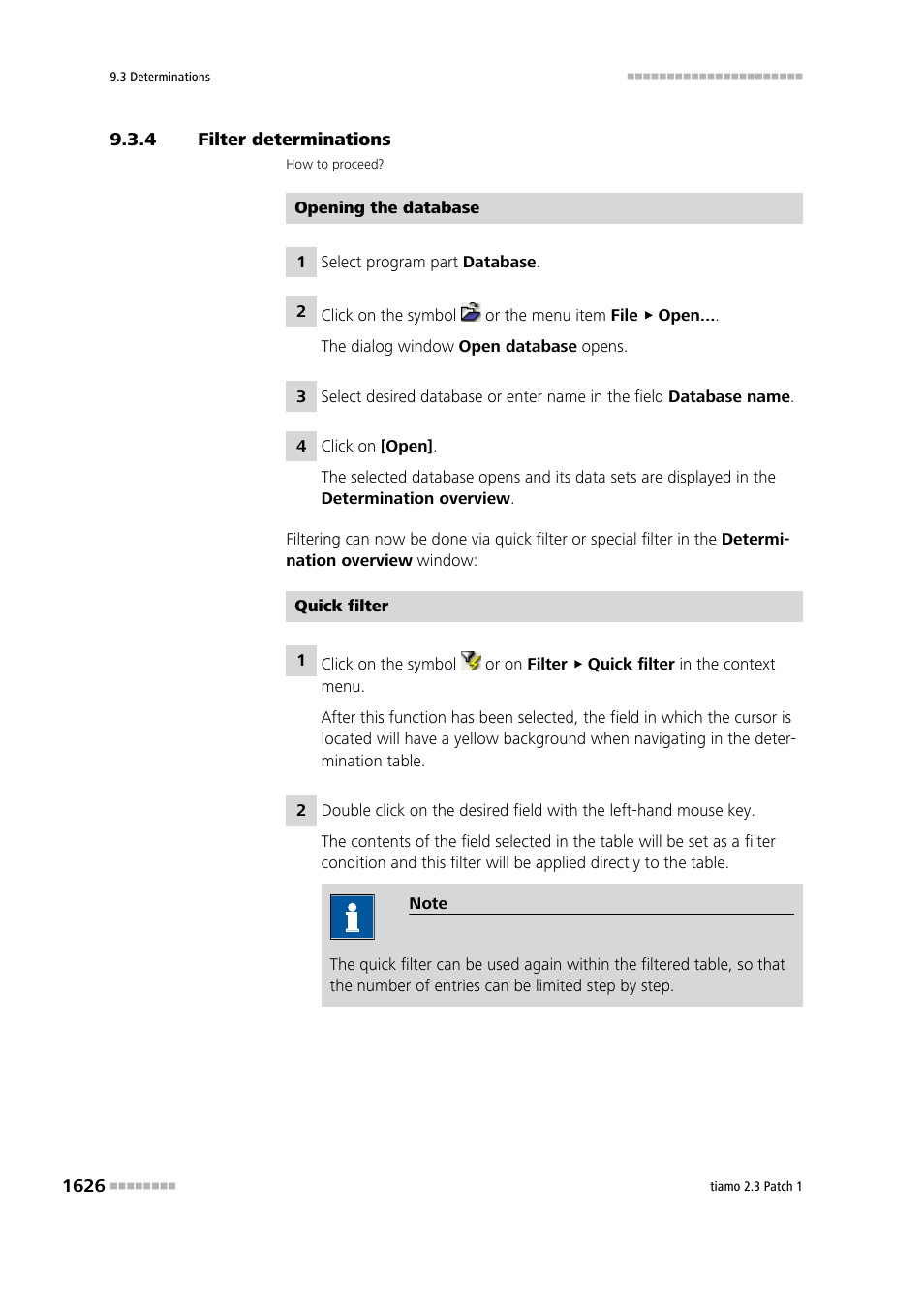 4 filter determinations, Filter determinations 6 | Metrohm tiamo 2.3 Patch 1 User Manual | Page 1642 / 1702