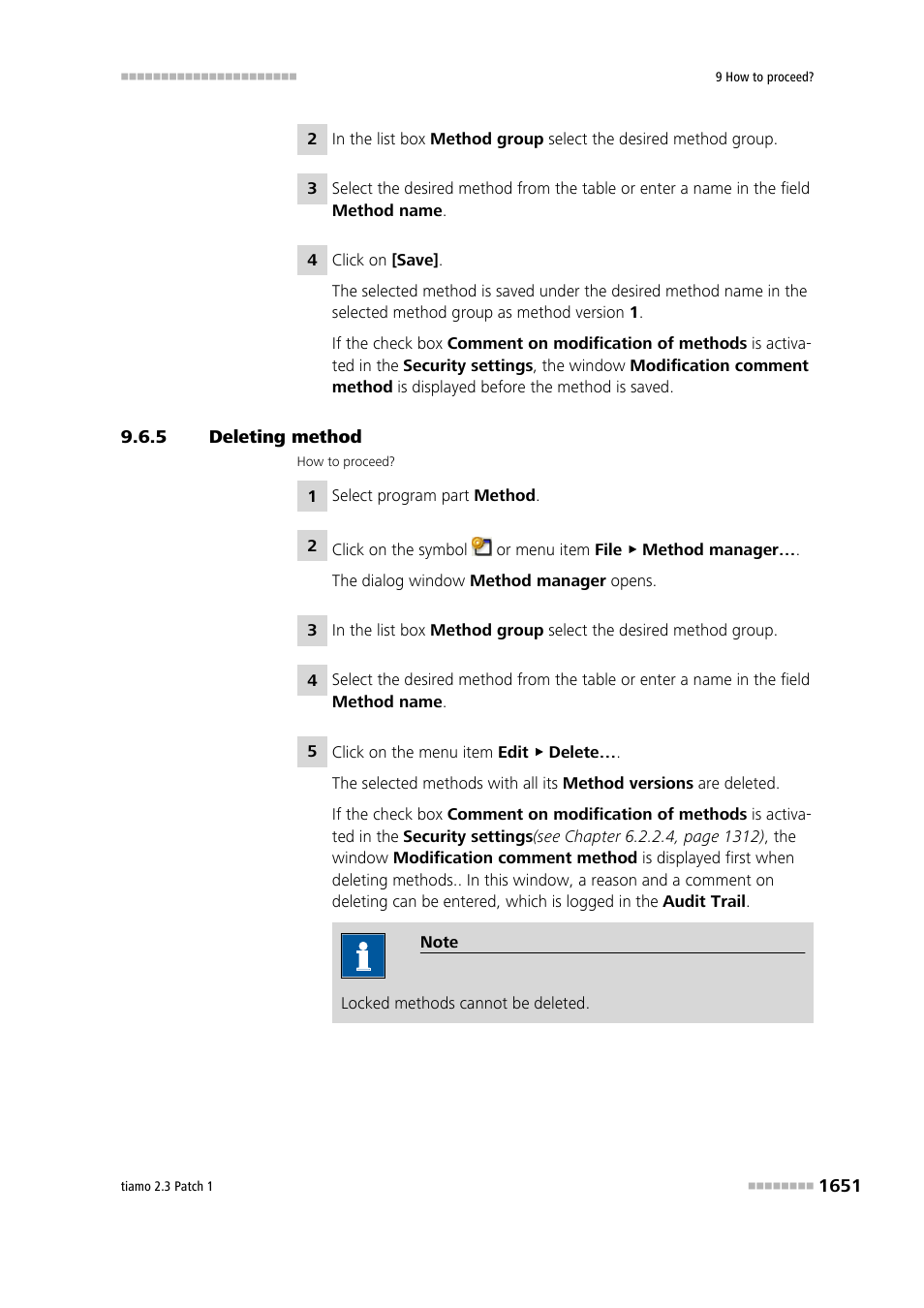 5 deleting method, Deleting method 1 | Metrohm tiamo 2.3 Patch 1 User Manual | Page 1667 / 1702