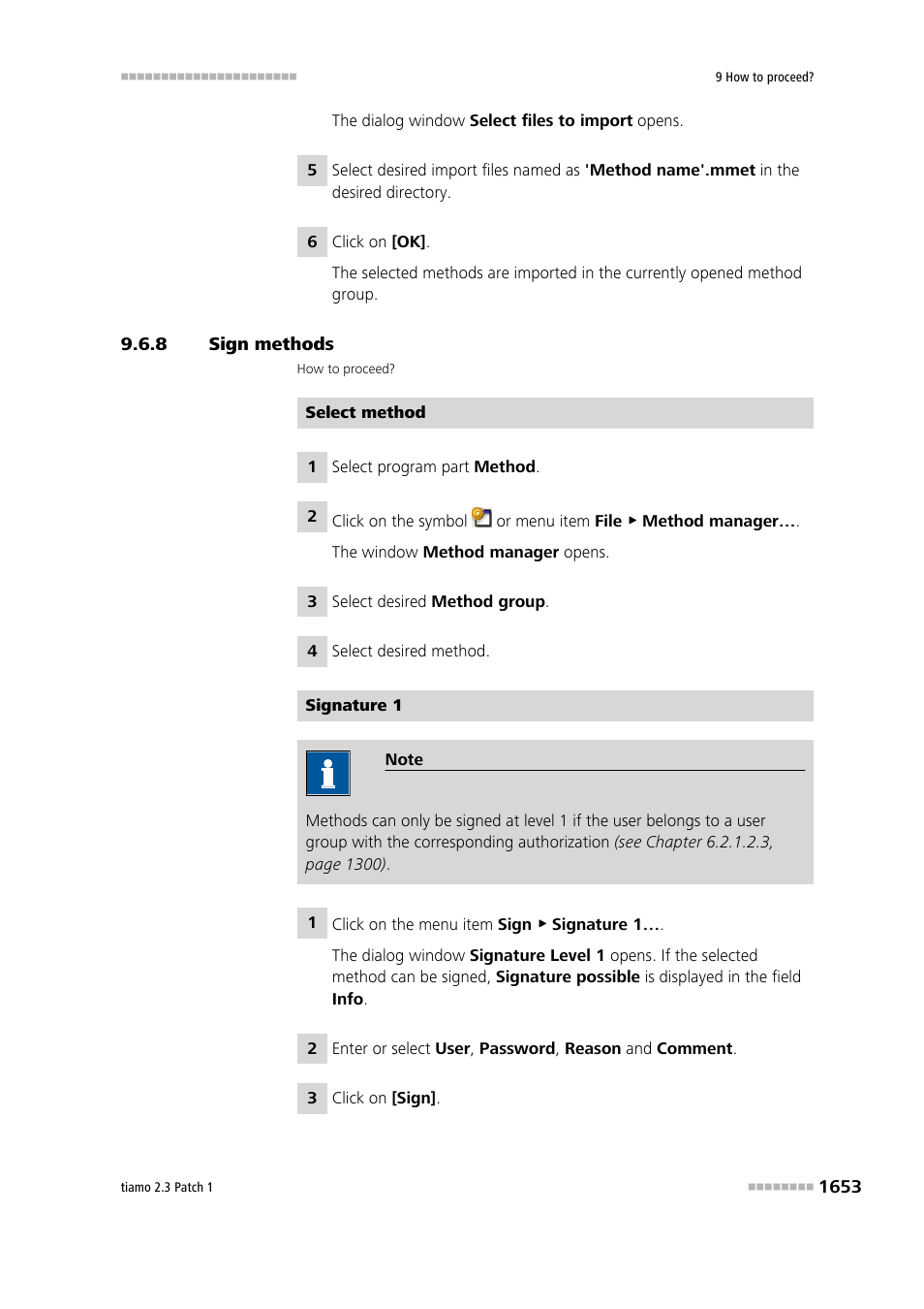 8 sign methods, Sign methods 3 | Metrohm tiamo 2.3 Patch 1 User Manual | Page 1669 / 1702