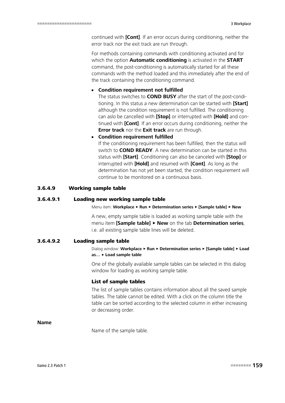 9 working sample table, 1 loading new working sample table, 2 loading sample table | Load sample table | Metrohm tiamo 2.3 Patch 1 User Manual | Page 175 / 1702