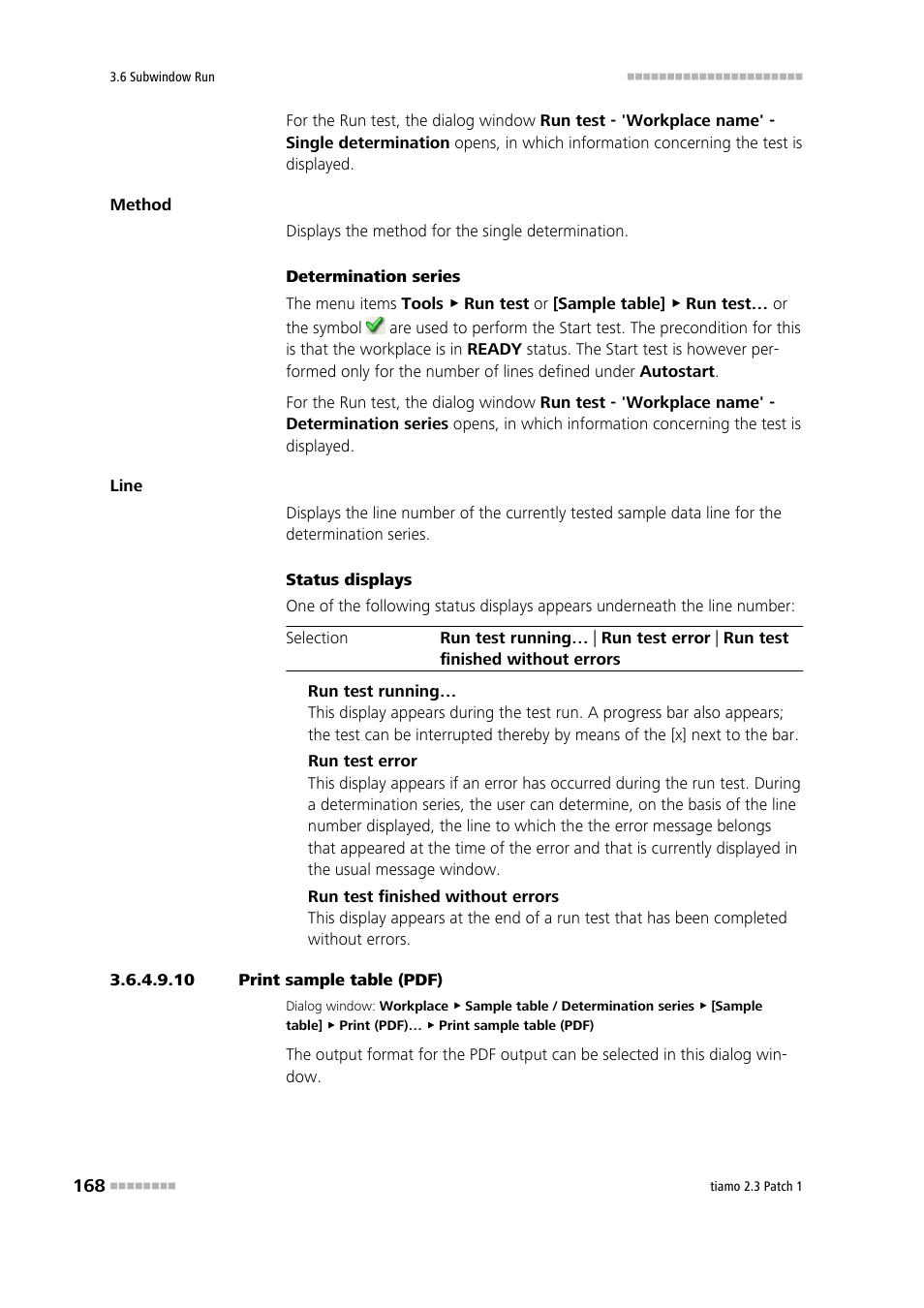 10 print sample table (pdf) | Metrohm tiamo 2.3 Patch 1 User Manual | Page 184 / 1702