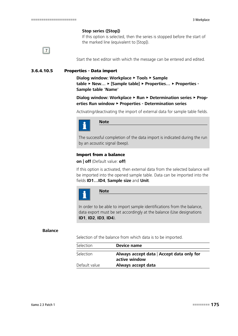 5 properties - data import | Metrohm tiamo 2.3 Patch 1 User Manual | Page 191 / 1702