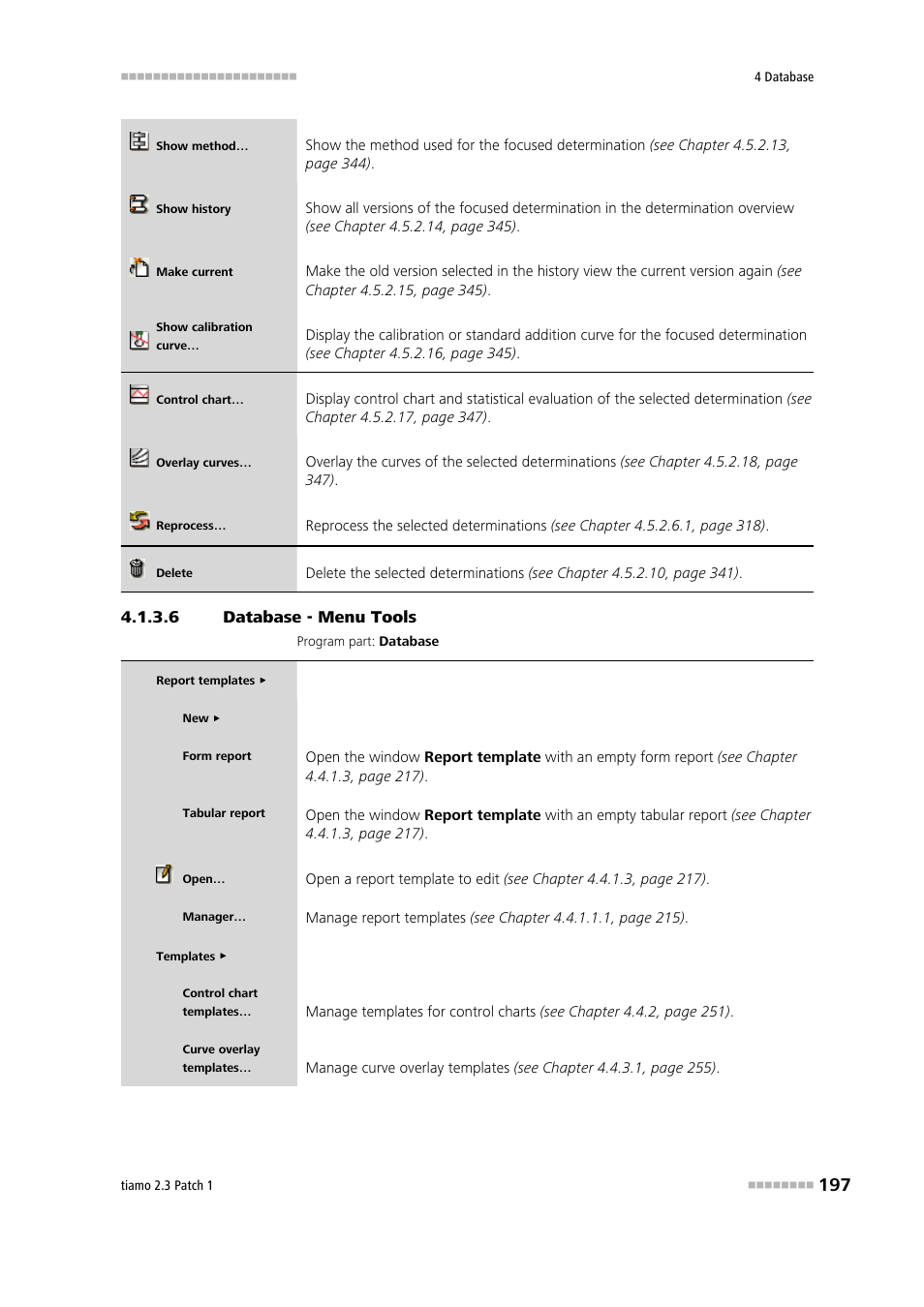 6 database - menu tools, Tools | Metrohm tiamo 2.3 Patch 1 User Manual | Page 213 / 1702