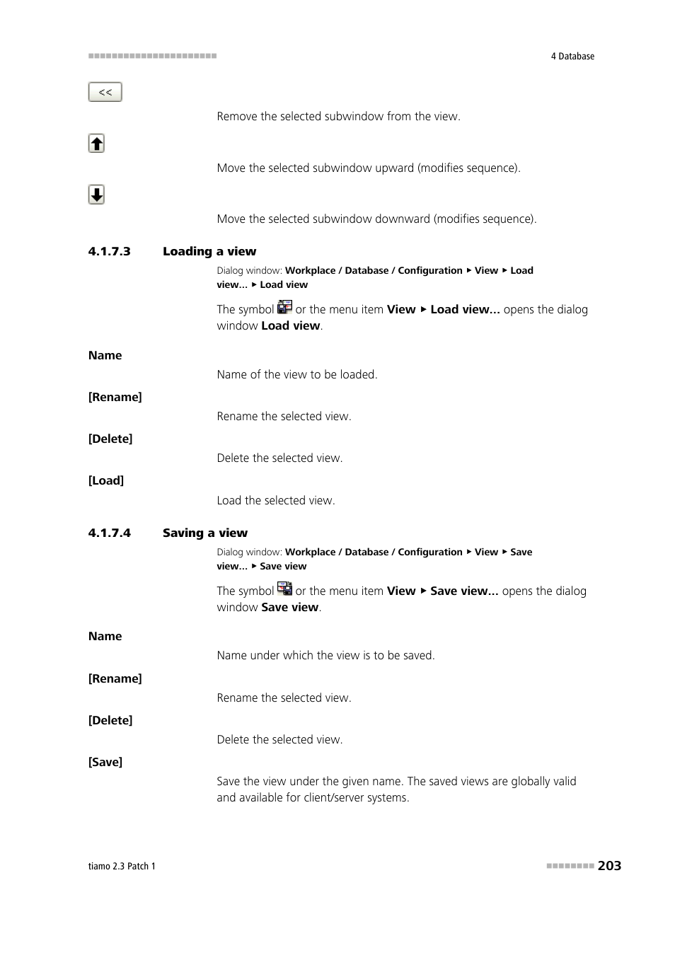 3 loading a view, 4 saving a view | Metrohm tiamo 2.3 Patch 1 User Manual | Page 219 / 1702