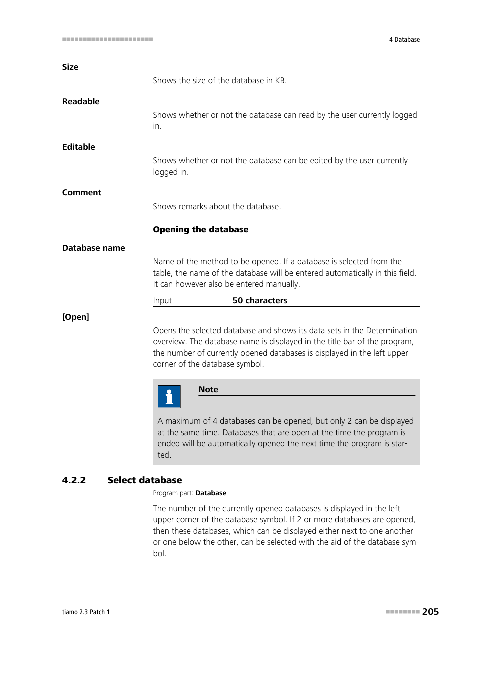 2 select database, Select database | Metrohm tiamo 2.3 Patch 1 User Manual | Page 221 / 1702