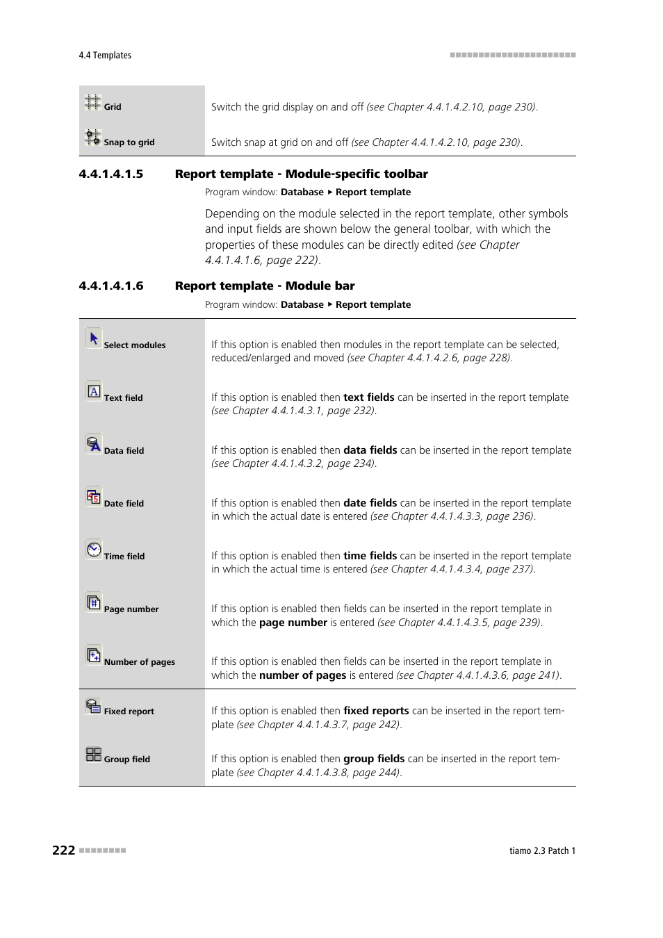 5 report template - module-specific toolbar, 6 report template - module bar, Module-specific toolbar | Module bar | Metrohm tiamo 2.3 Patch 1 User Manual | Page 238 / 1702