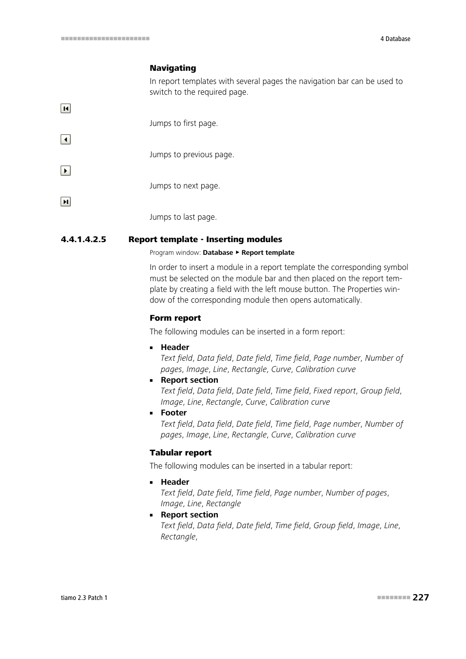 5 report template - inserting modules, Insert modules | Metrohm tiamo 2.3 Patch 1 User Manual | Page 243 / 1702