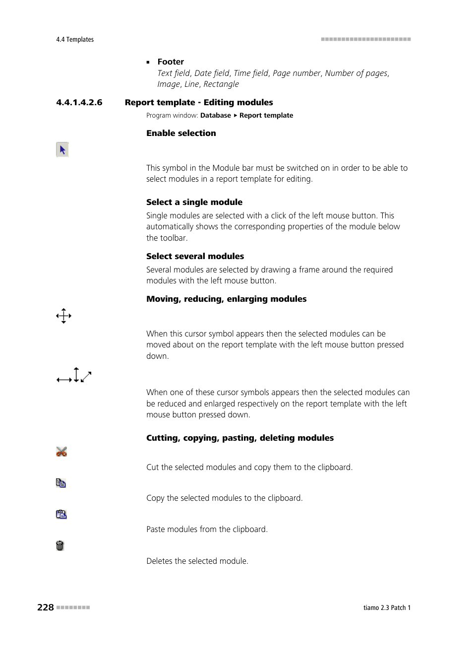 6 report template - editing modules, Edit modules | Metrohm tiamo 2.3 Patch 1 User Manual | Page 244 / 1702