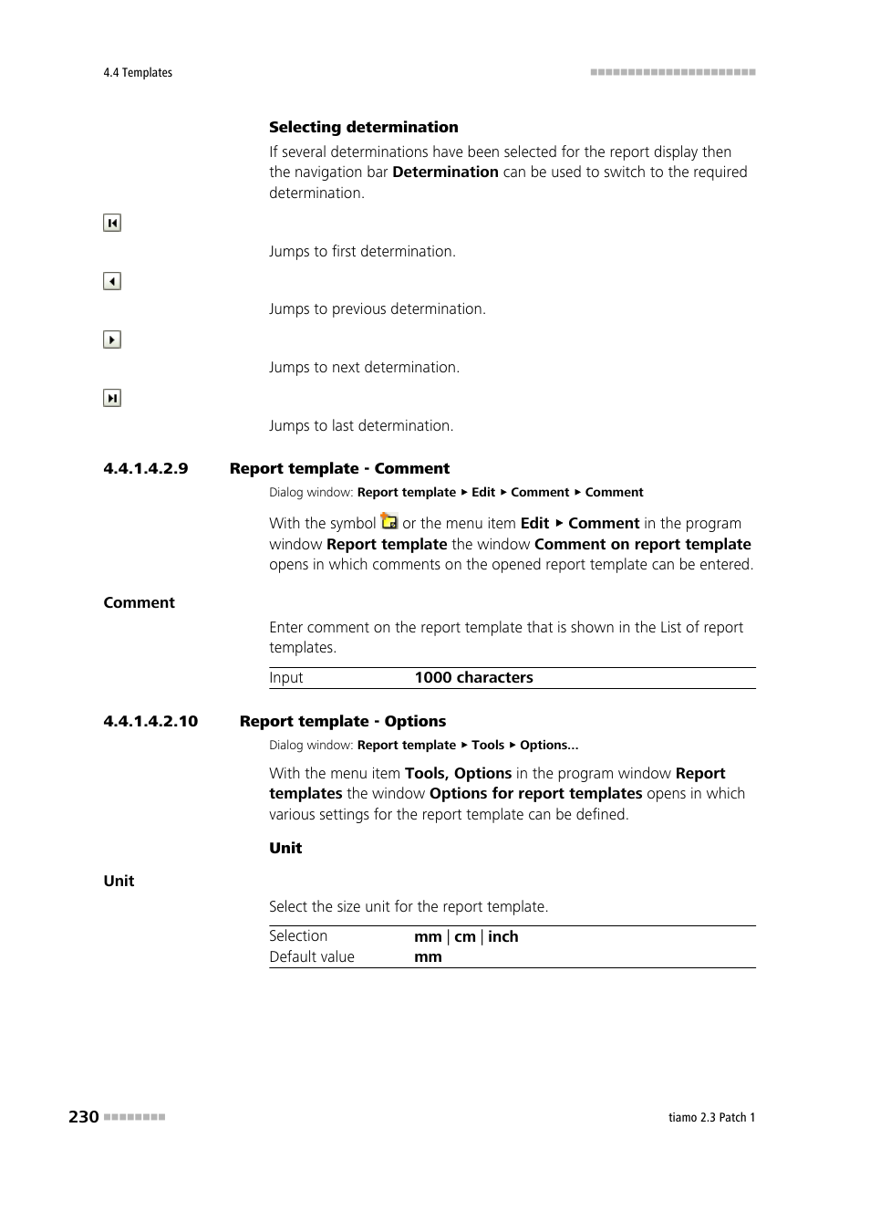 9 report template - comment, 10 report template - options, Enter comment on report template | Define options for report template | Metrohm tiamo 2.3 Patch 1 User Manual | Page 246 / 1702