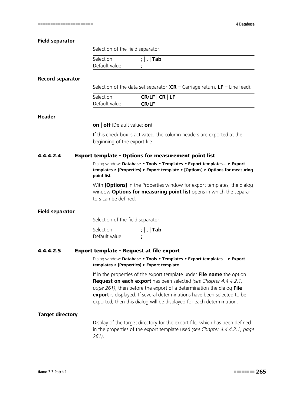 5 export template - request at file export | Metrohm tiamo 2.3 Patch 1 User Manual | Page 281 / 1702