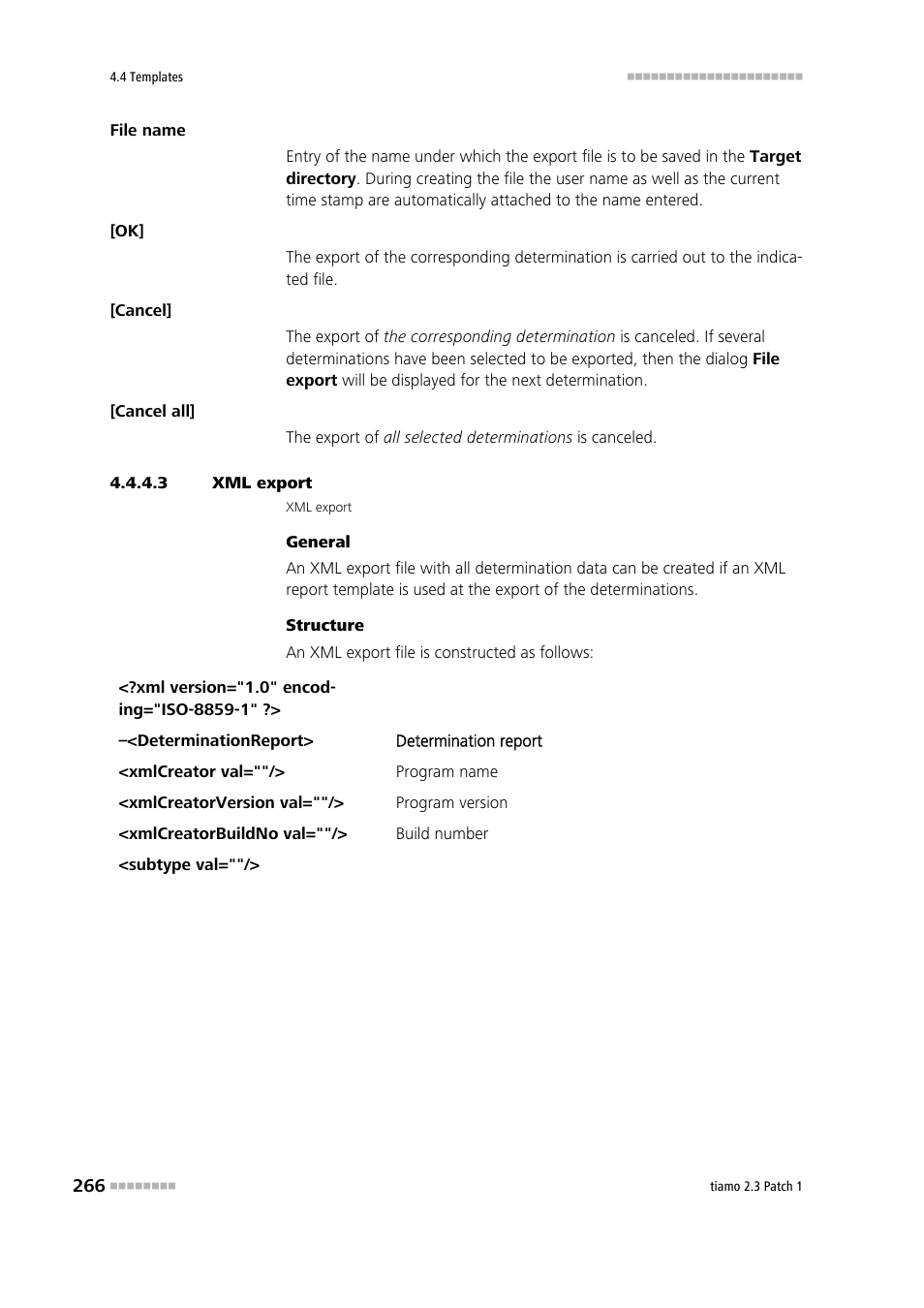 3 xml export | Metrohm tiamo 2.3 Patch 1 User Manual | Page 282 / 1702