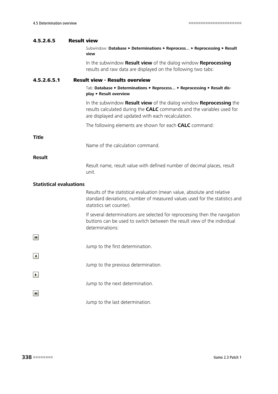 5 result view, 1 result view - results overview | Metrohm tiamo 2.3 Patch 1 User Manual | Page 354 / 1702