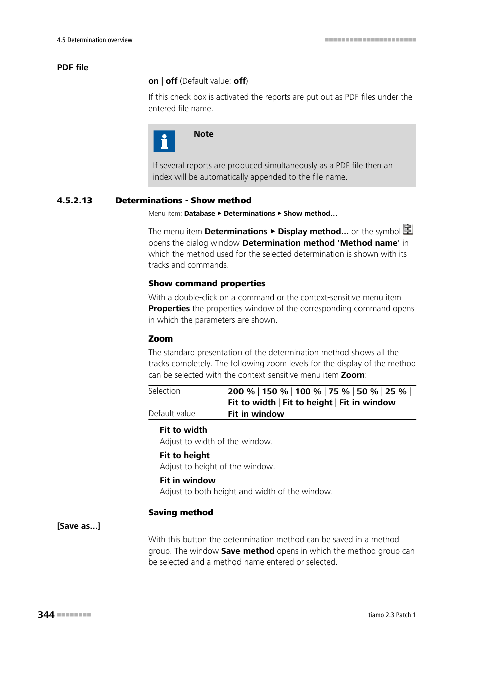 13 determinations - show method, Display determinations method | Metrohm tiamo 2.3 Patch 1 User Manual | Page 360 / 1702