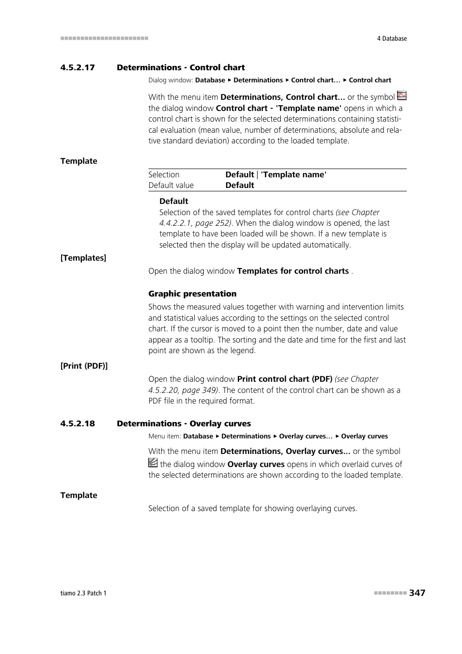 17 determinations - control chart, 18 determinations - overlay curves, Determinations - control chart | Determinations - overlay curves | Metrohm tiamo 2.3 Patch 1 User Manual | Page 363 / 1702