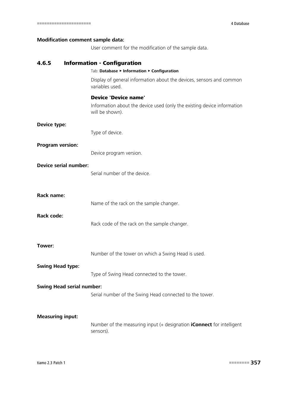 5 information - configuration, Information - configuration, Configuration | Metrohm tiamo 2.3 Patch 1 User Manual | Page 373 / 1702