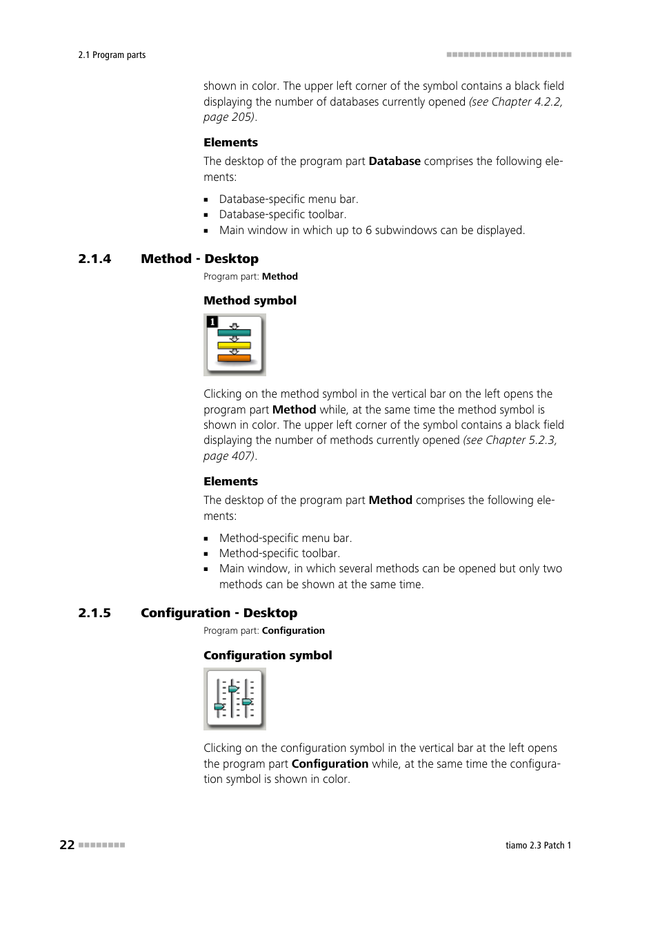 4 method - desktop, 5 configuration - desktop, Method - desktop | Configuration - desktop, Method, Configura, Tion | Metrohm tiamo 2.3 Patch 1 User Manual | Page 38 / 1702