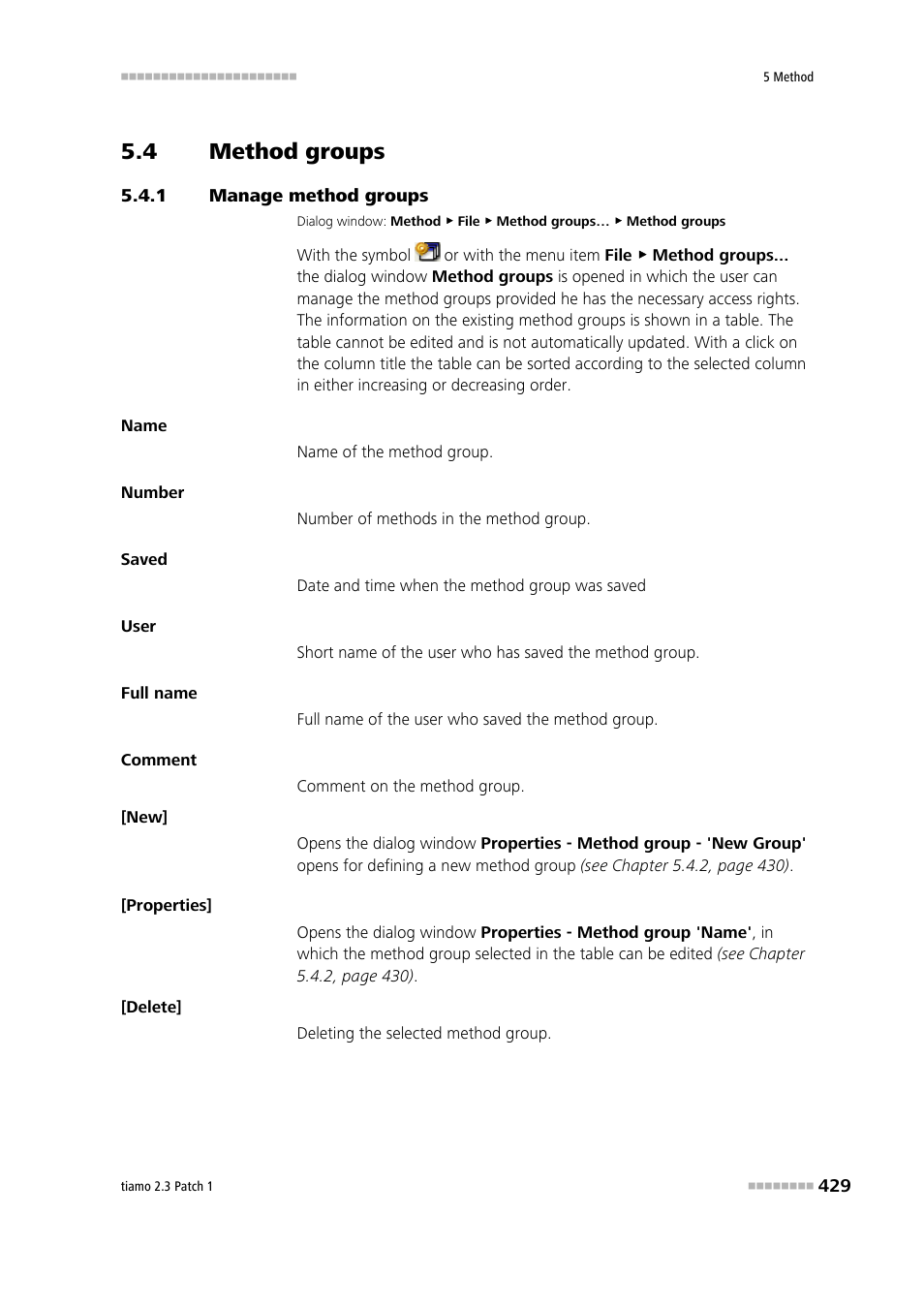 4 method groups, 1 manage method groups, Method groups | Manage method groups | Metrohm tiamo 2.3 Patch 1 User Manual | Page 445 / 1702