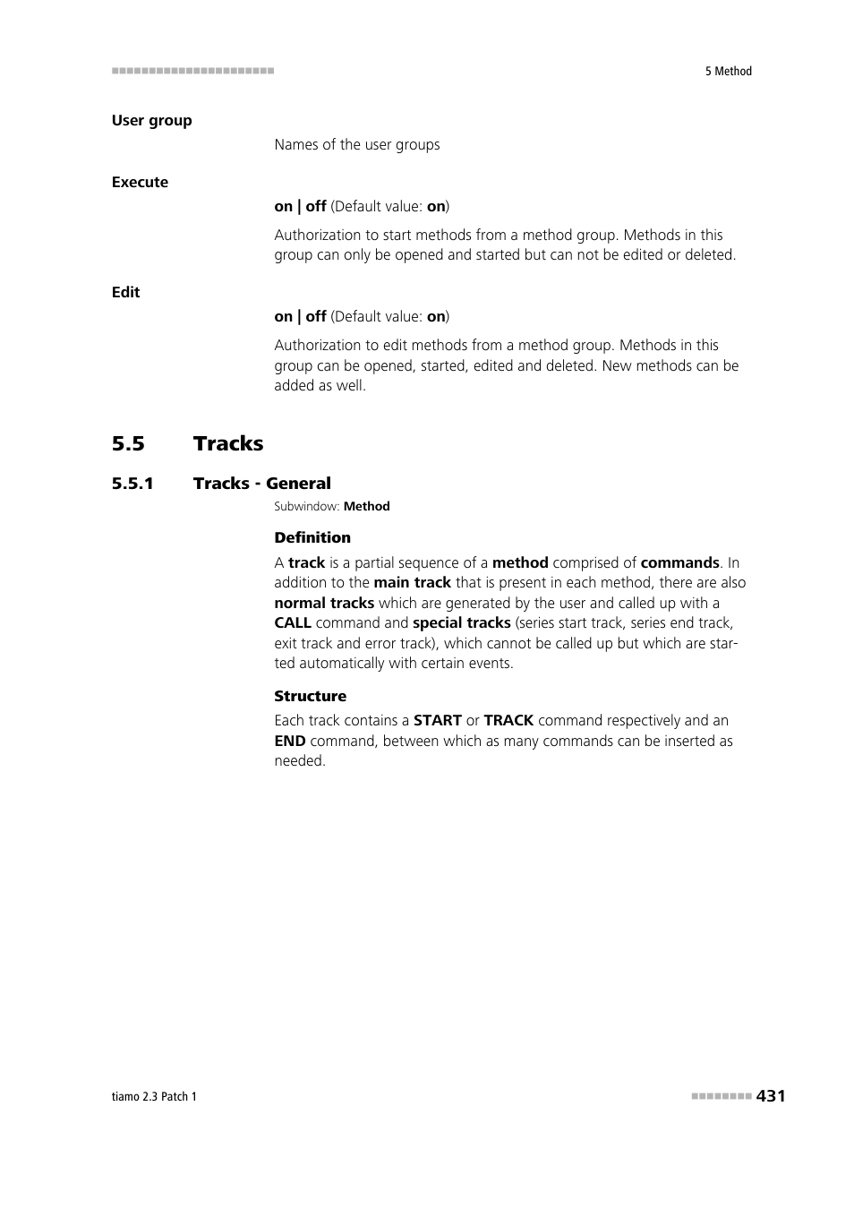 5 tracks, 1 tracks - general, Tracks | Tracks - general | Metrohm tiamo 2.3 Patch 1 User Manual | Page 447 / 1702
