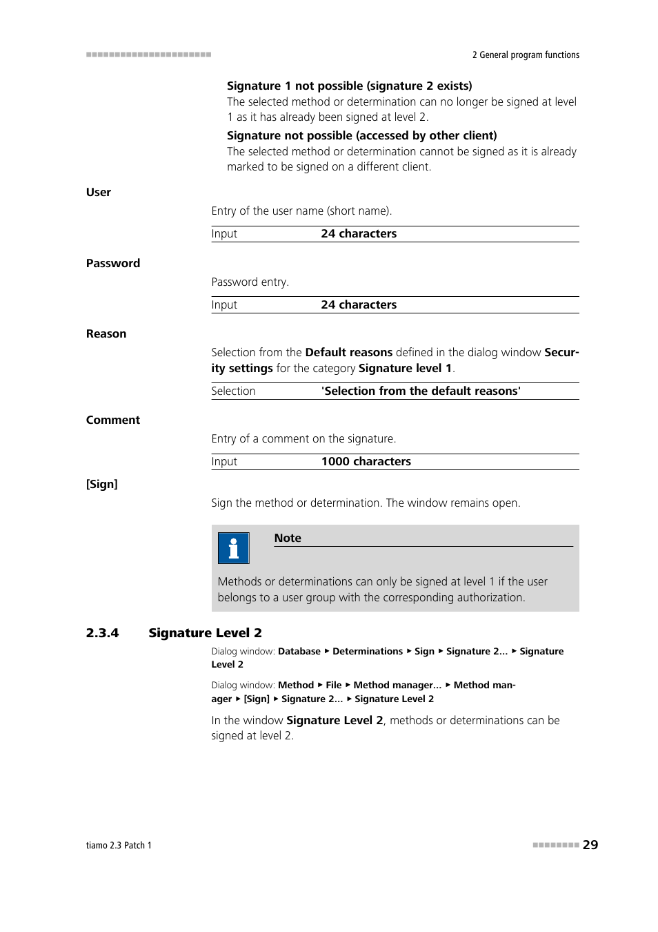 4 signature level 2, Signature level 2 | Metrohm tiamo 2.3 Patch 1 User Manual | Page 45 / 1702