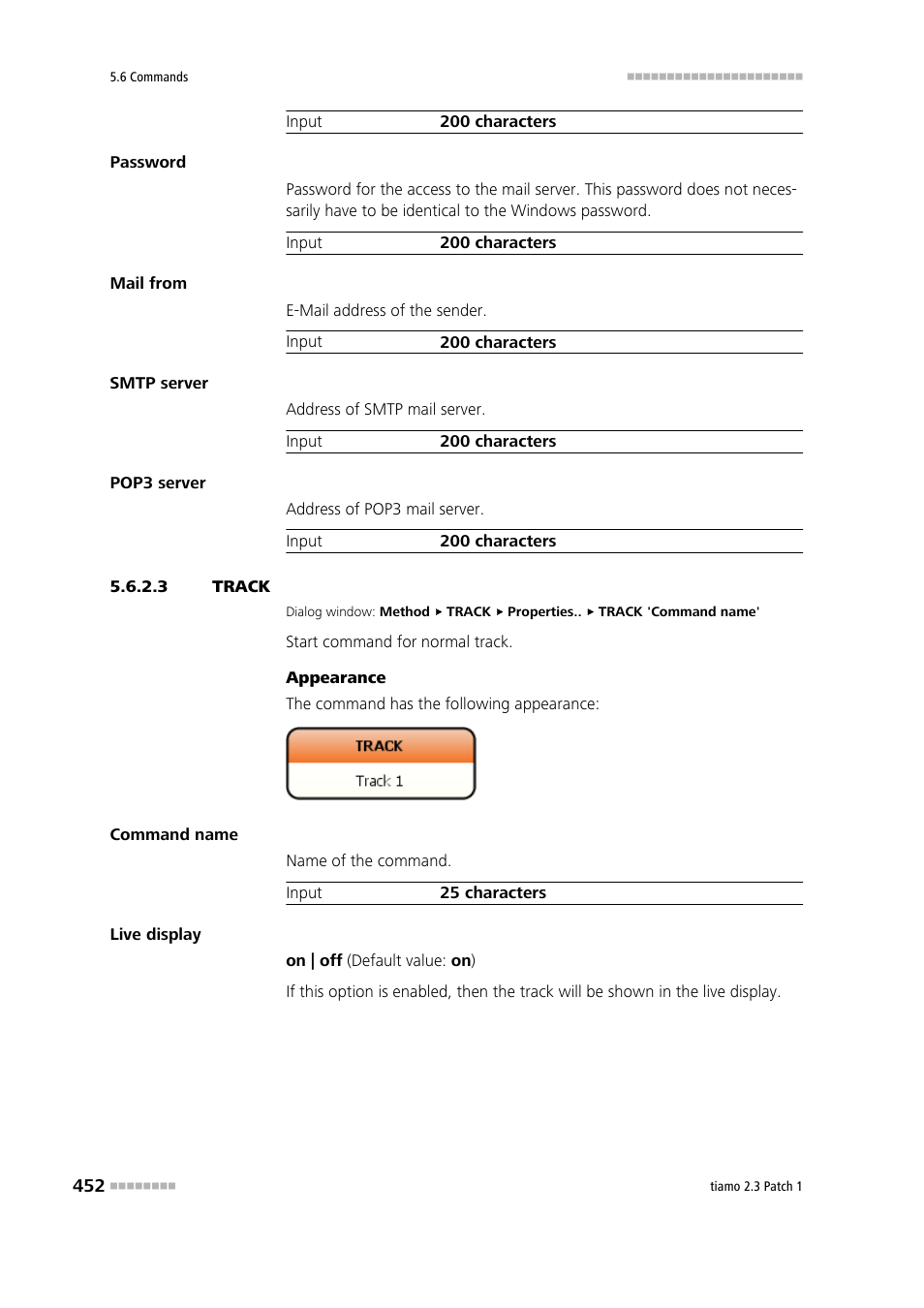 3 track, Track | Metrohm tiamo 2.3 Patch 1 User Manual | Page 468 / 1702