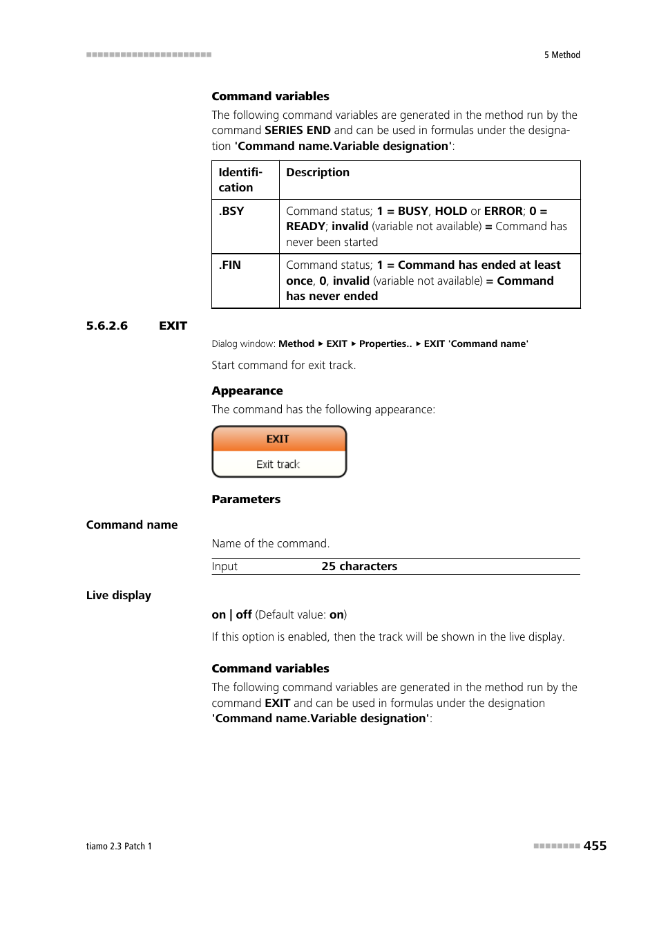 6 exit, Exit | Metrohm tiamo 2.3 Patch 1 User Manual | Page 471 / 1702