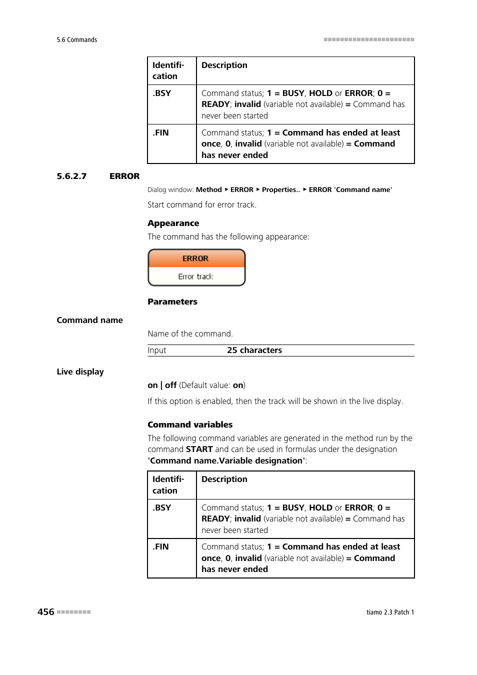 7 error, Error | Metrohm tiamo 2.3 Patch 1 User Manual | Page 472 / 1702