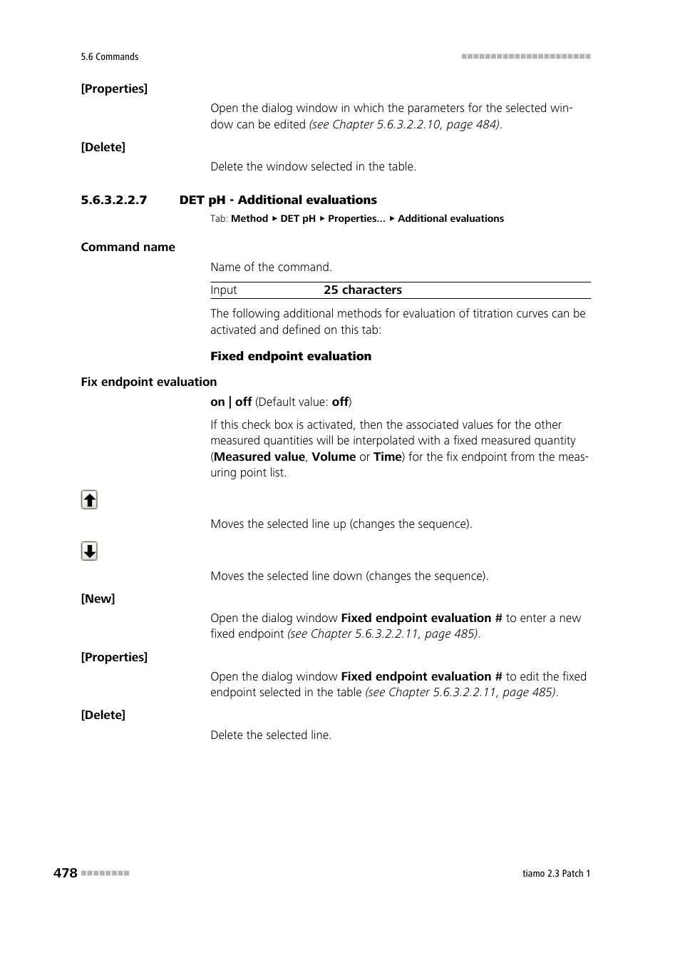 7 det ph - additional evaluations, Additional evaluations | Metrohm tiamo 2.3 Patch 1 User Manual | Page 494 / 1702