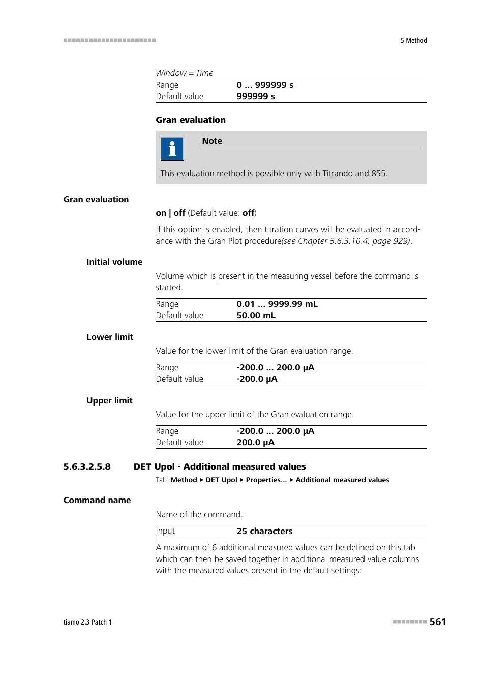 8 det upol - additional measured values, Additional measured values | Metrohm tiamo 2.3 Patch 1 User Manual | Page 577 / 1702