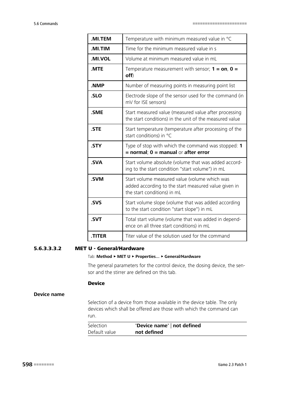 2 met u - general/hardware, General/hardware | Metrohm tiamo 2.3 Patch 1 User Manual | Page 614 / 1702