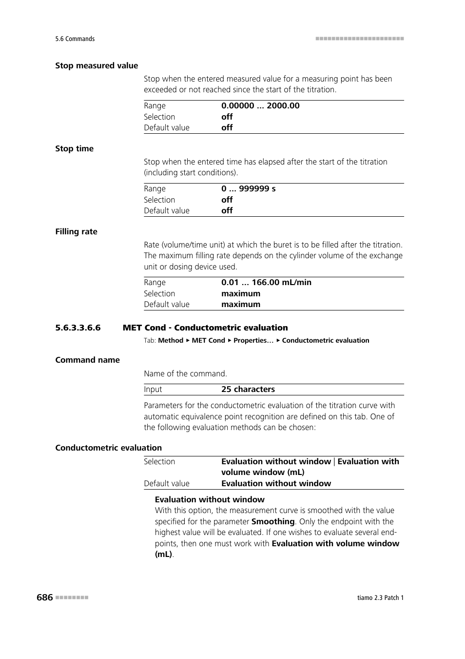 6 met cond - conductometric evaluation, Conductometric evaluation | Metrohm tiamo 2.3 Patch 1 User Manual | Page 702 / 1702