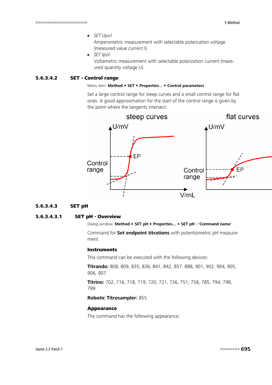 2 set - control range, 3 set ph, 1 set ph - overview | Metrohm tiamo 2.3 Patch 1 User Manual | Page 711 / 1702