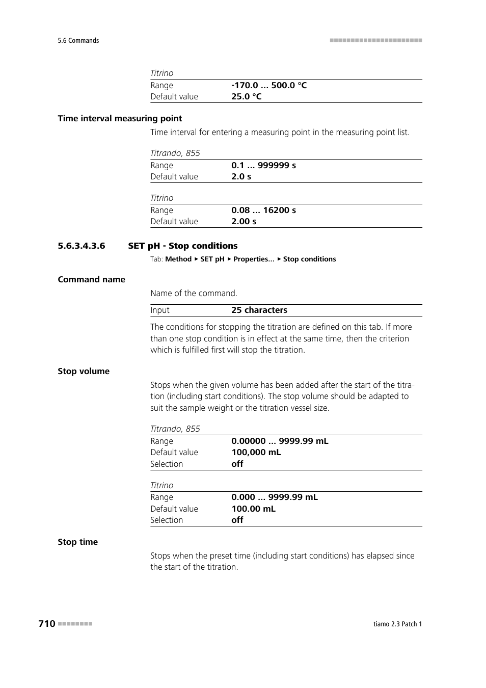 6 set ph - stop conditions, Stop conditions | Metrohm tiamo 2.3 Patch 1 User Manual | Page 726 / 1702