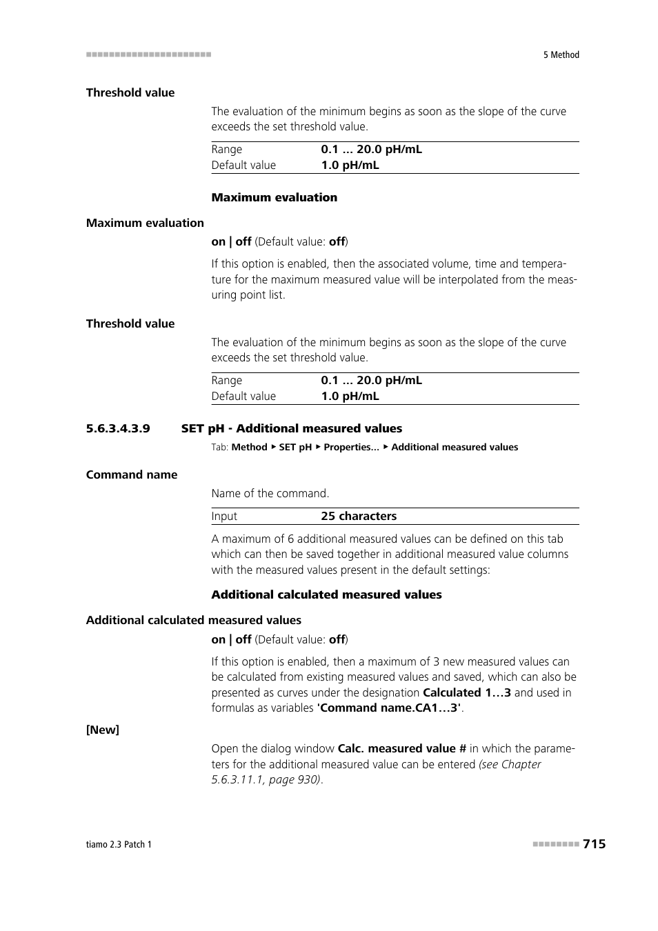 9 set ph - additional measured values, Additional measured values | Metrohm tiamo 2.3 Patch 1 User Manual | Page 731 / 1702
