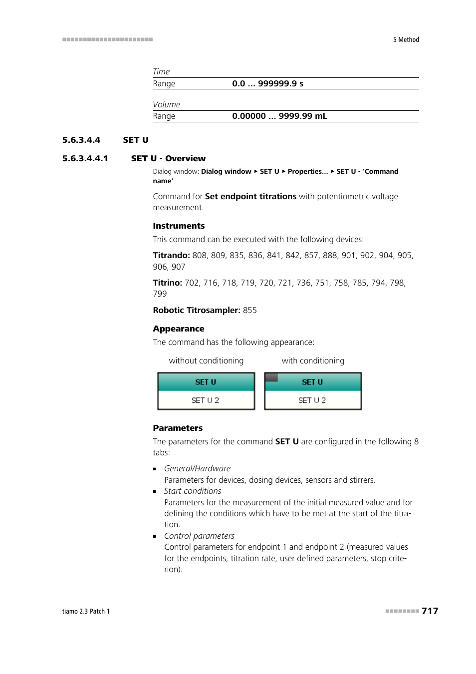 4 set u, 1 set u - overview | Metrohm tiamo 2.3 Patch 1 User Manual | Page 733 / 1702