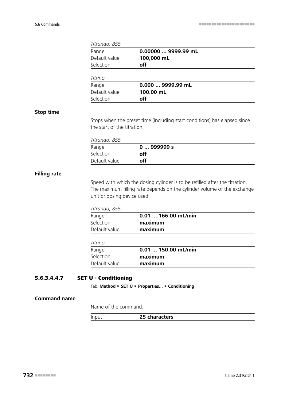 7 set u - conditioning, Conditioning | Metrohm tiamo 2.3 Patch 1 User Manual | Page 748 / 1702