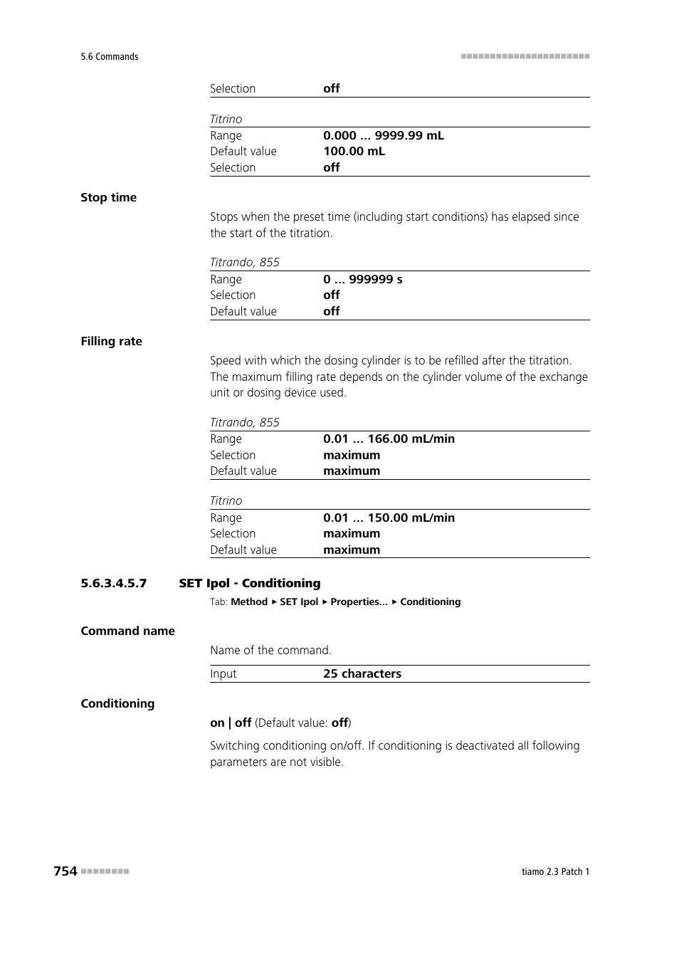 7 set ipol - conditioning, Conditioning | Metrohm tiamo 2.3 Patch 1 User Manual | Page 770 / 1702