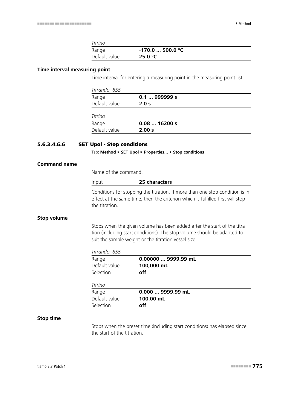 6 set upol - stop conditions, Stop conditions | Metrohm tiamo 2.3 Patch 1 User Manual | Page 791 / 1702