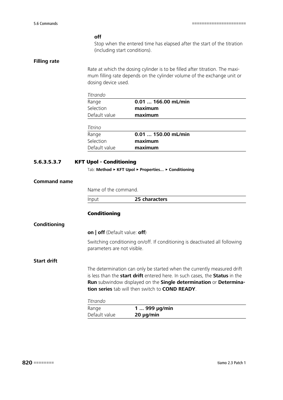 7 kft upol - conditioning, Conditioning | Metrohm tiamo 2.3 Patch 1 User Manual | Page 836 / 1702