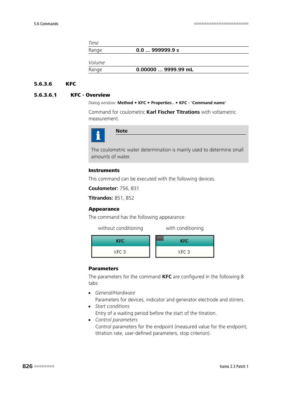 6 kfc, 1 kfc - overview | Metrohm tiamo 2.3 Patch 1 User Manual | Page 842 / 1702