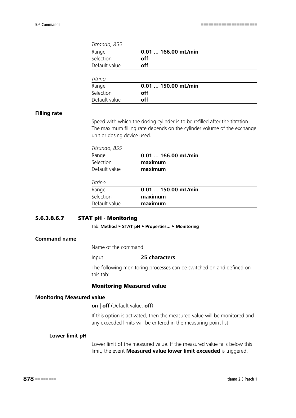 7 stat ph - monitoring, Monitoring | Metrohm tiamo 2.3 Patch 1 User Manual | Page 894 / 1702