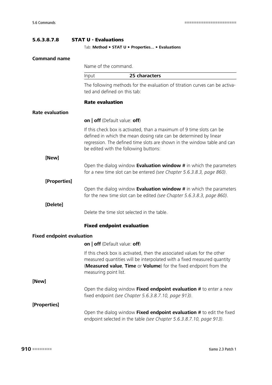 8 stat u - evaluations, Evaluations | Metrohm tiamo 2.3 Patch 1 User Manual | Page 926 / 1702