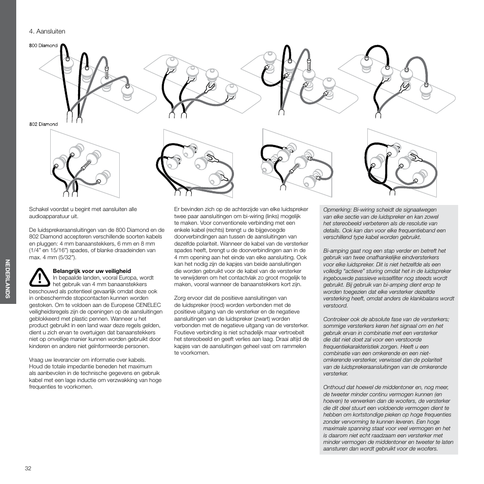Aansluiten | Bowers & Wilkins 800 User Manual | Page 32 / 50
