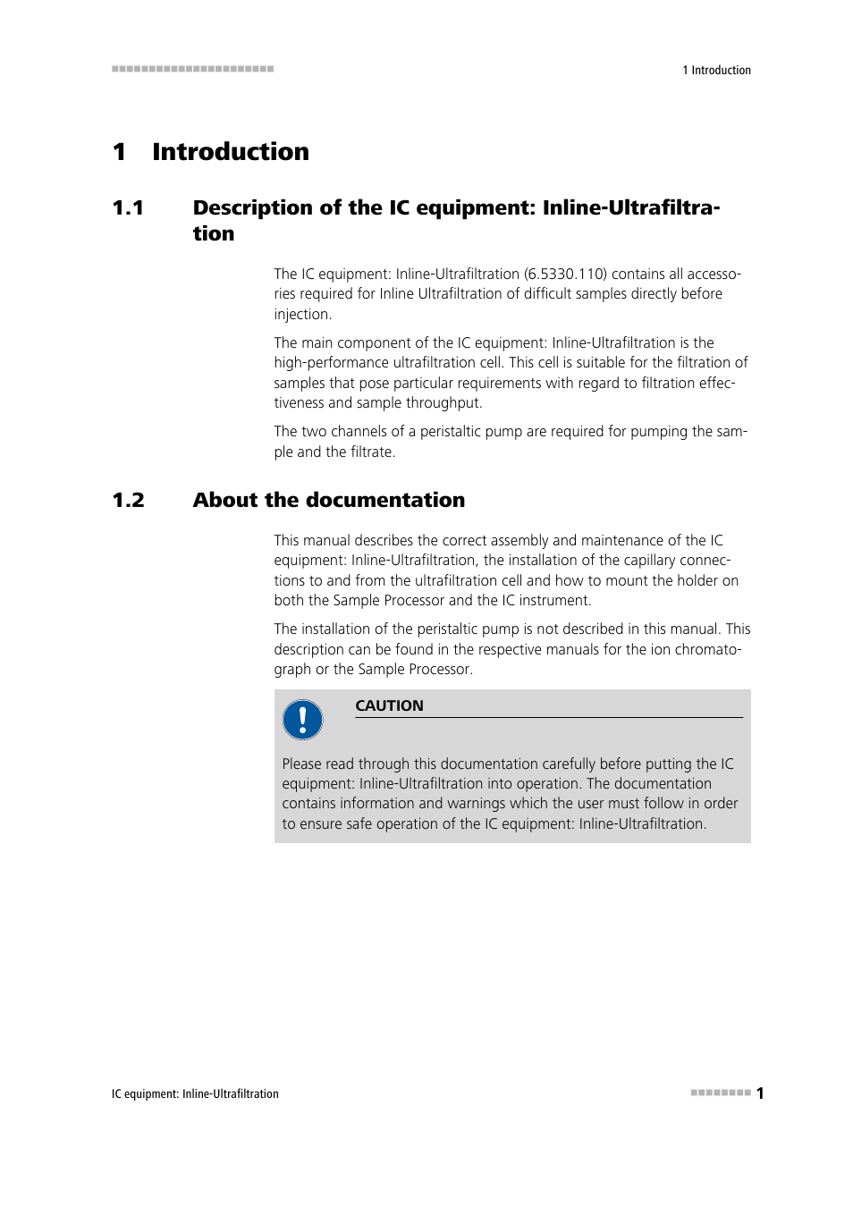 1 introduction, 2 about the documentation, About the documentation | Metrohm Inline-Ultrafiltration User Manual | Page 7 / 31