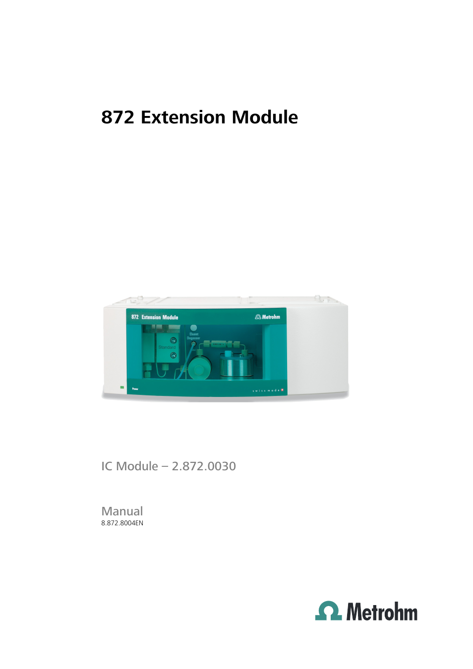 Metrohm 872 Extension Module User Manual | 84 pages