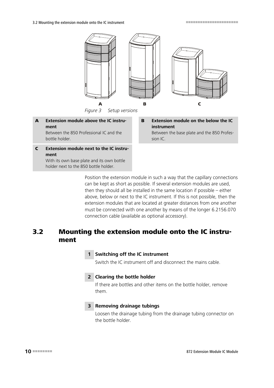 Figure 3, Setup versions | Metrohm 872 Extension Module User Manual | Page 18 / 84