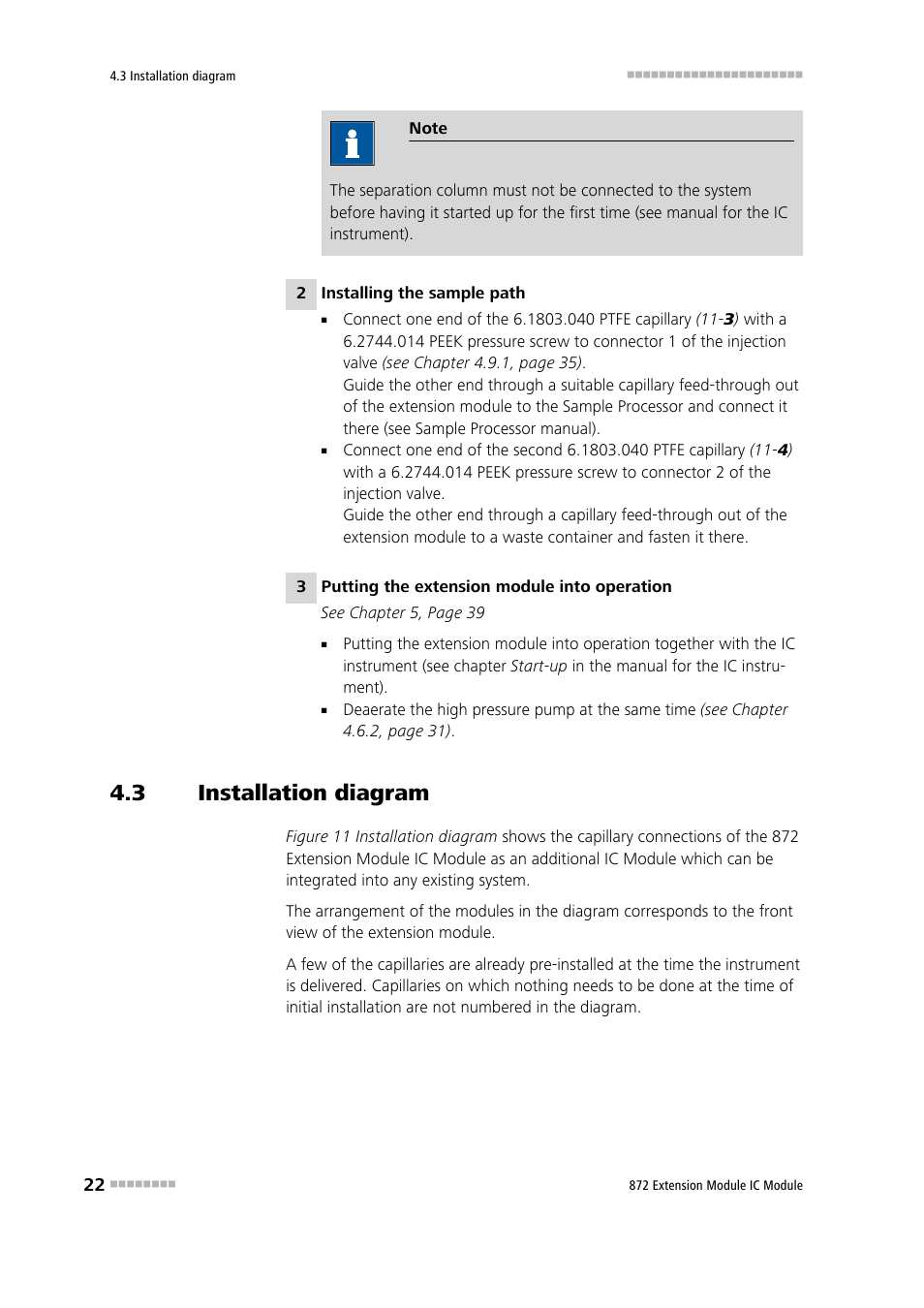 3 installation diagram, Installation diagram | Metrohm 872 Extension Module User Manual | Page 30 / 84