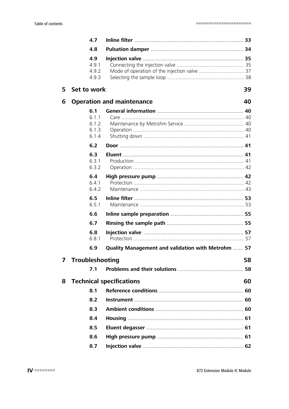 Metrohm 872 Extension Module User Manual | Page 6 / 84